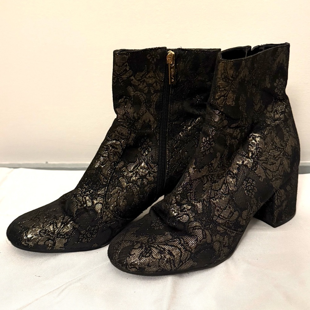 Unisa Black Lace Ankle Booties